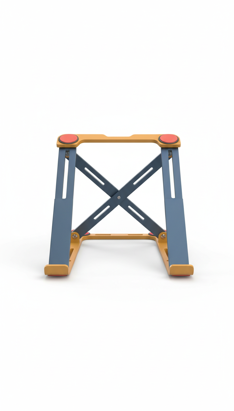 Foldable Laptop Riser With Grip Pads